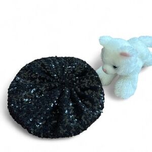 sequin beret